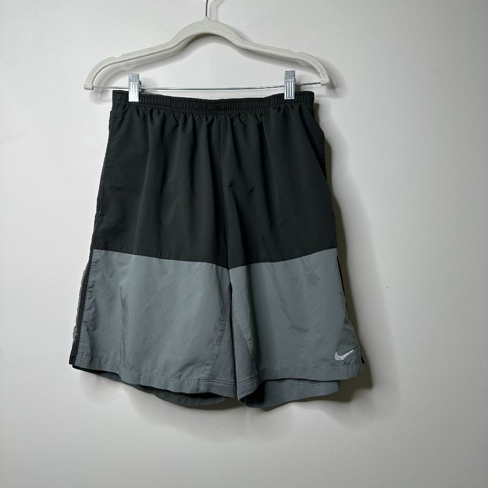 Nike Dri-Fit Grey Spilt Volley Swim Shorts Lined Men's Large
